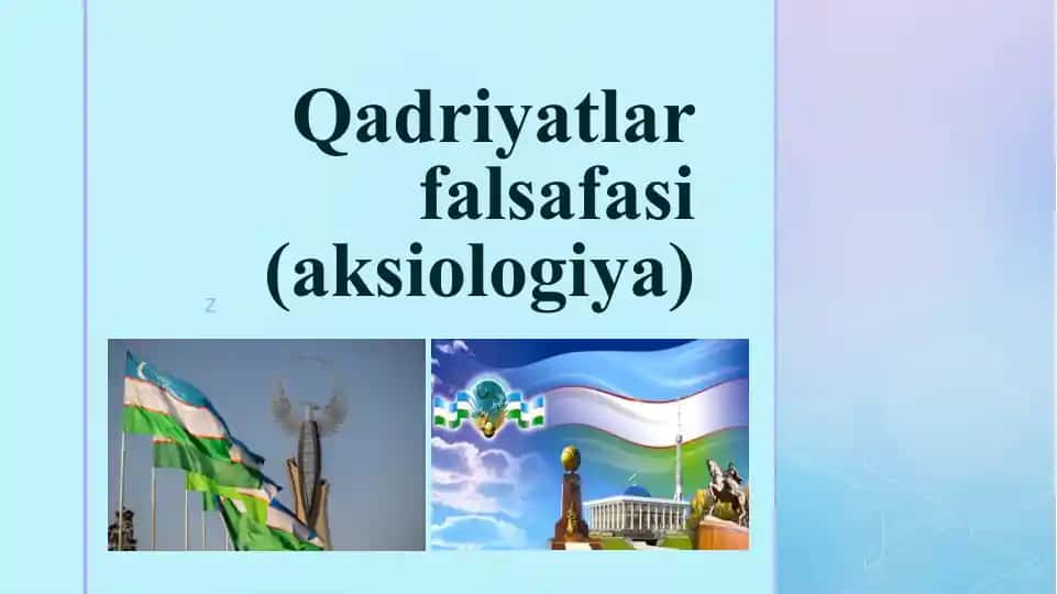 Qadriyatlar falsafasi (aksiologiya)