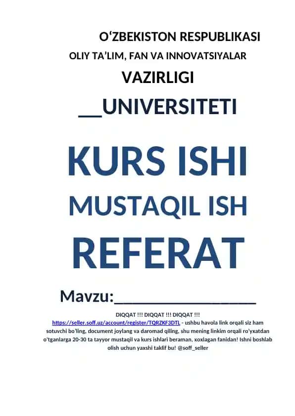 Markaziy Osiyo aholisi bo‘yicha referat