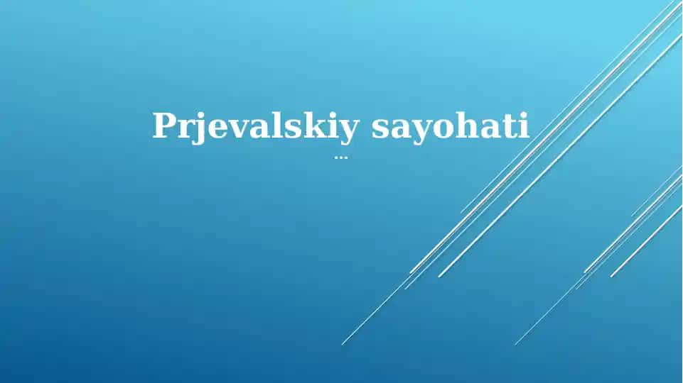 Prjevalskiy sayohati