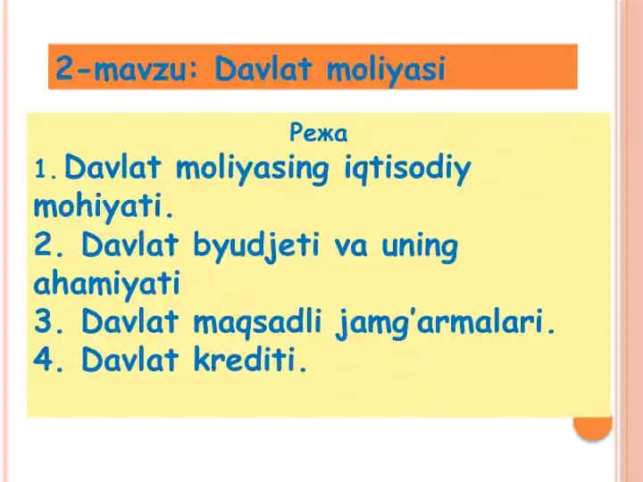 Davlat moliyasi