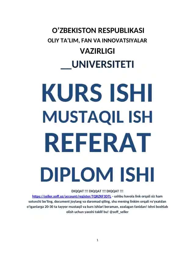 Yuz ichida sonlarni xonadan o‘tmasdan qo‘shish va ayirishga doir masalalar ustida ishlash (kurs ishi)