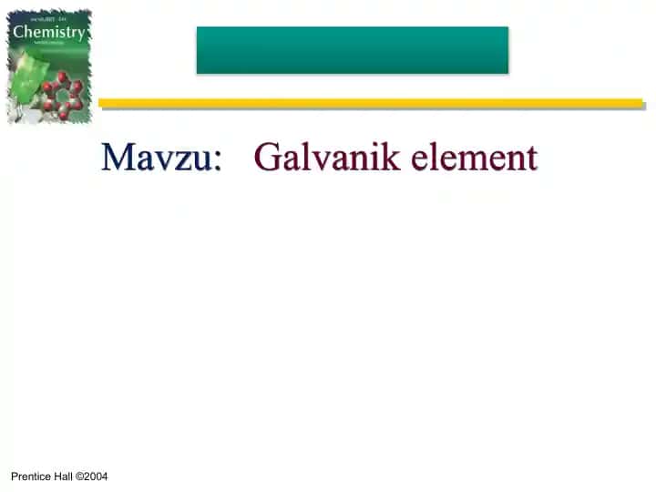 Gаlvаnik elеmеnt