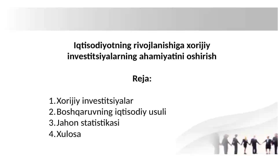 Xorijiy investitsiyalar