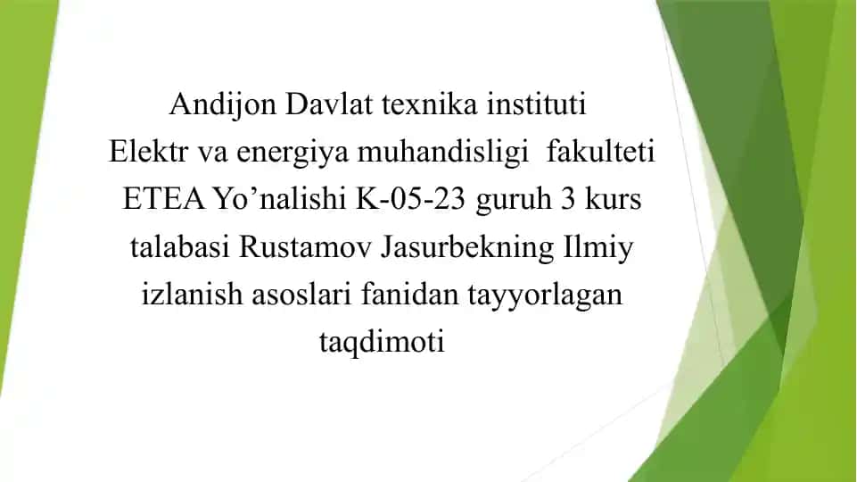 Energiya sarfini kamaytirish