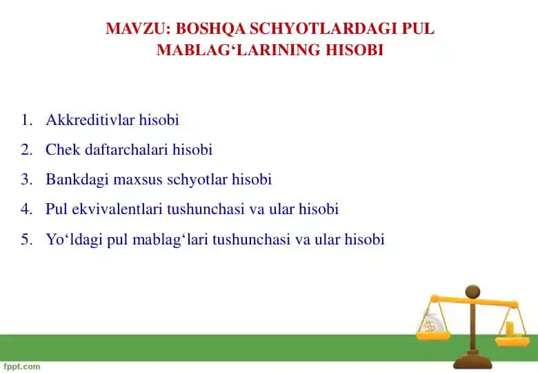 Akkreditivlar hisobi