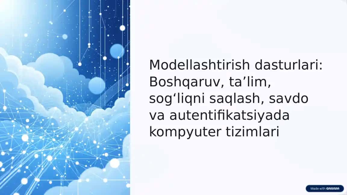 Modellashtirish dasturlari