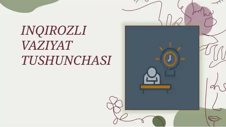 INQIROZLI VAZIYAT TUSHUNCHASI