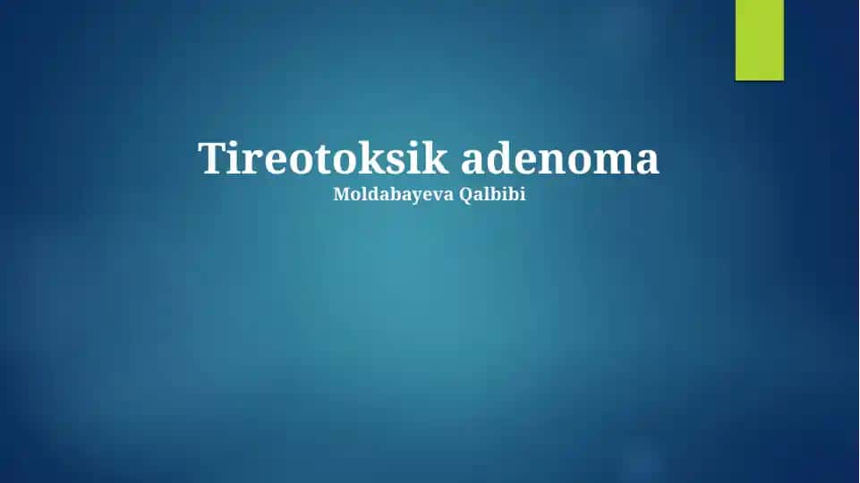 Tireotoksik adenoma