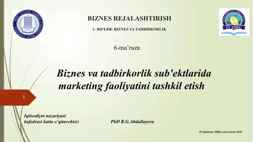 Biznes Rejalashtirish