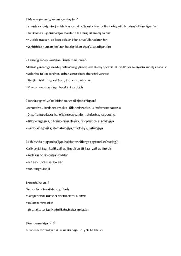 Maxsus pedagogika fani