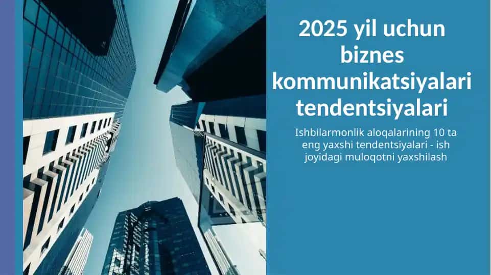 Biznes Kommunikatsiyalari Tendentsiyalari
