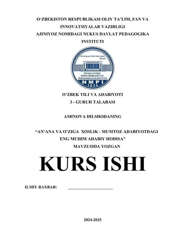 "An'ana va O'ziga Xoslik - Mumtoz Adabiyotdagi Eng Muhim Adabiy Hodisa"