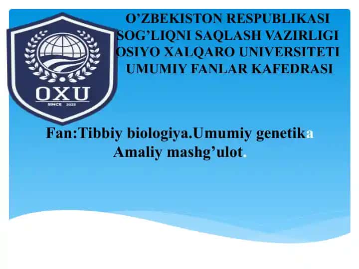 Odam genetikasining o‘rganish usullari