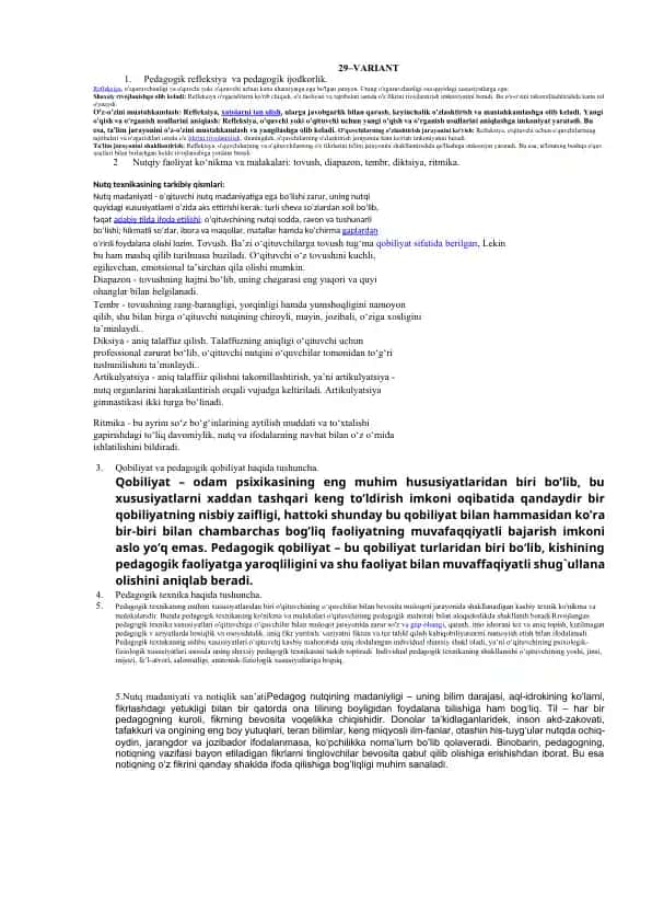 Pedagogik refleksiya va pedagogik ijodkorlik