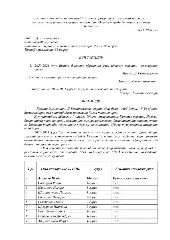 Kuzatuv kengashi to'g'risida maqola