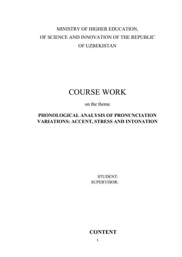 PHONOLOGICAL ANALYSIS OF PRONUNCIATION VARIATIONS