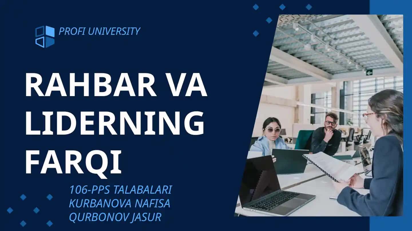 RAHBAR VA LIDERNING FARQI