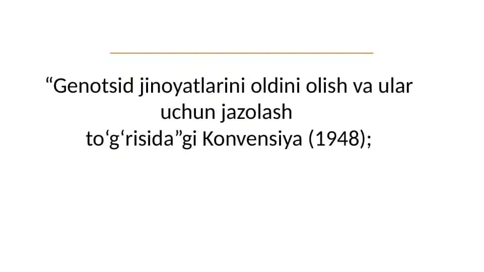 Genotsid jinoyatlarini oldini olish va ular uchun jazolash tóģrisidagi Konvensiya