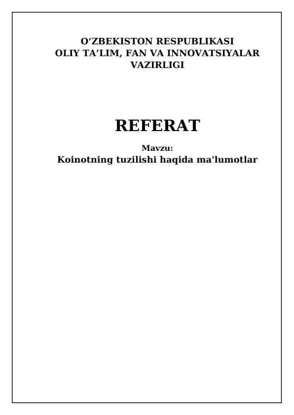 Katta Portlashdan Katta Ko'lamli Tuzilmalargacha: Koinotning Evolyutsiyasi