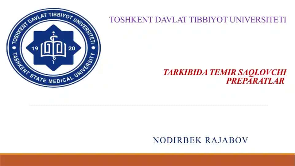 Temir Saqlovchi Preparatlar