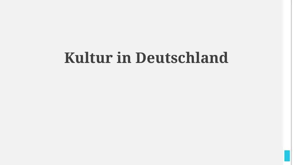 Kultur in Deutschland