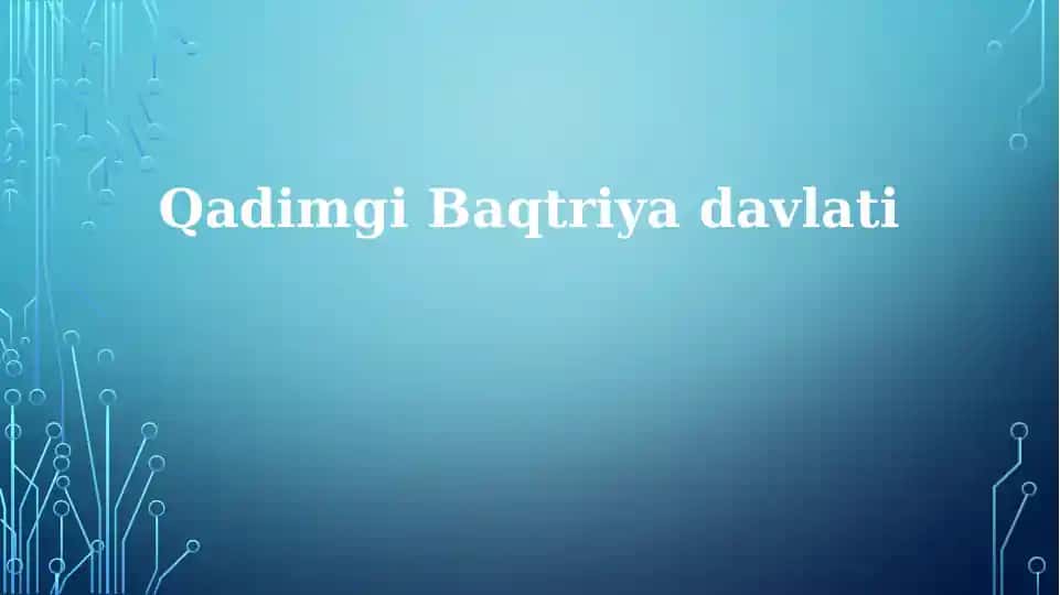 Qadimgi Baqtriyadavlati