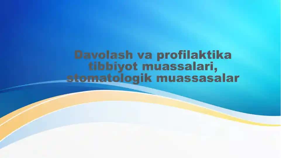 Davolash-profilaktika muassasalari