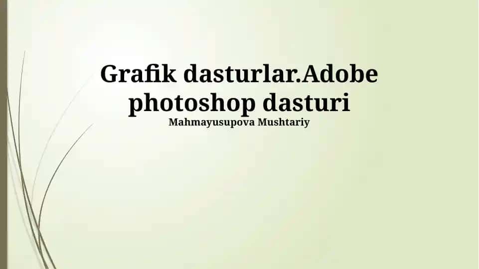 Adobe Photoshop dasturi