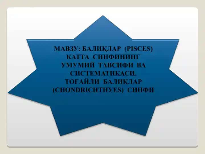 Умумий тавсифи ва систематикаси