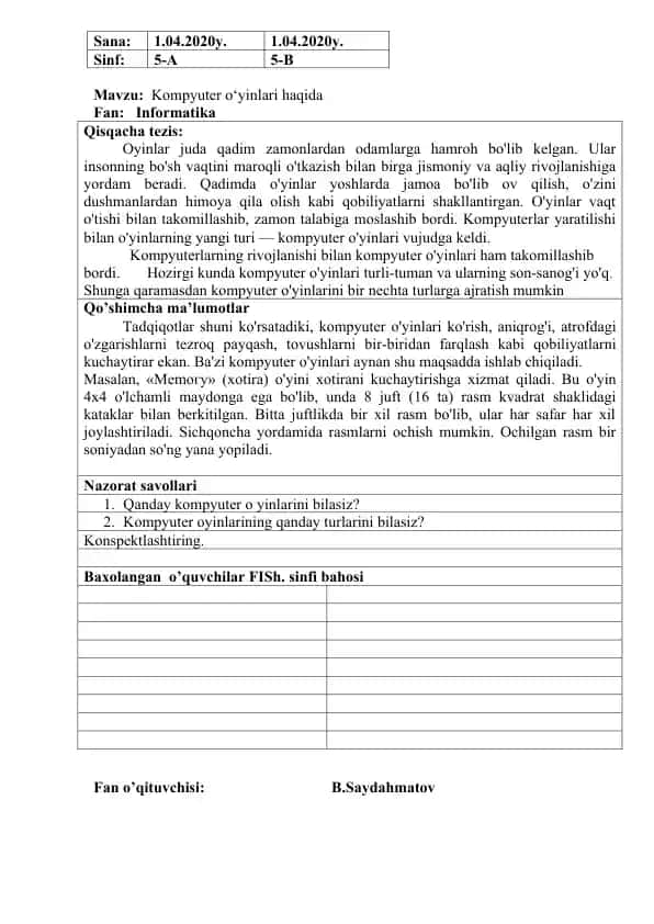 Ma’lumotlarni tartiblash