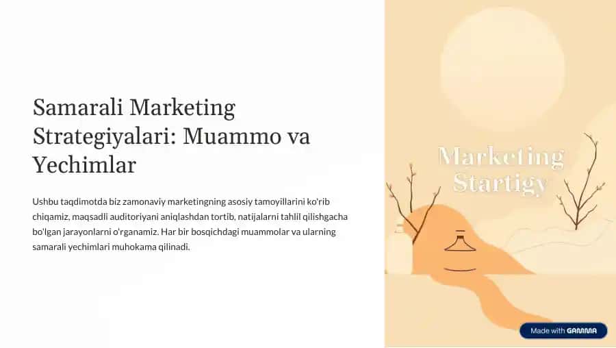 Samarali Marketing Strategiyalari