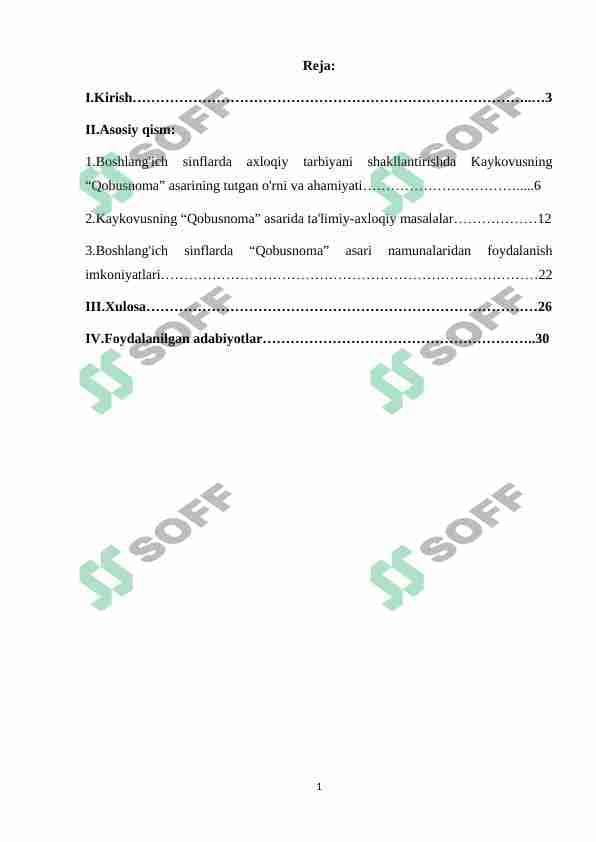 Axloqiy tarbiyada Kaykovusning "Qobusnoma" asaridan foydalanish