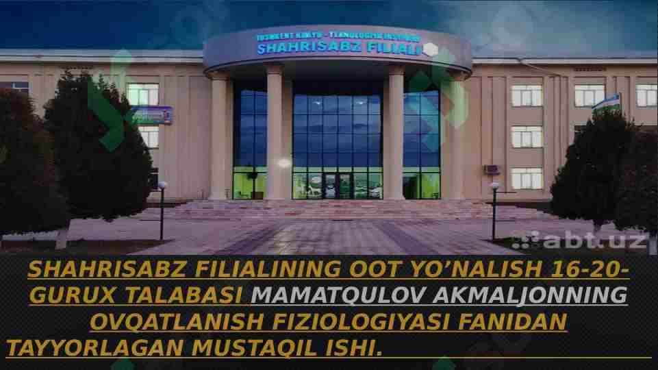 "Oziq-ovqatdan zaharlanish turlari"