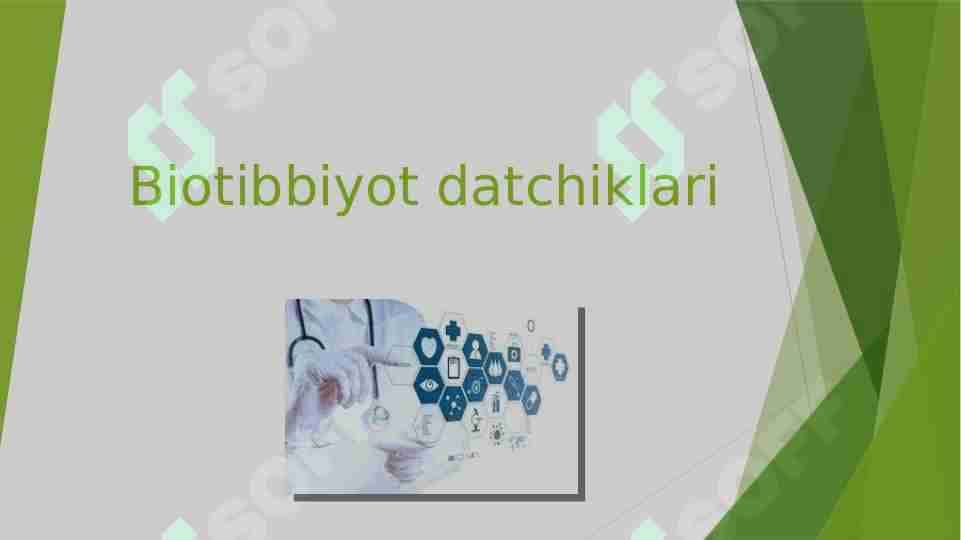 Biotibbiyot datchiklari