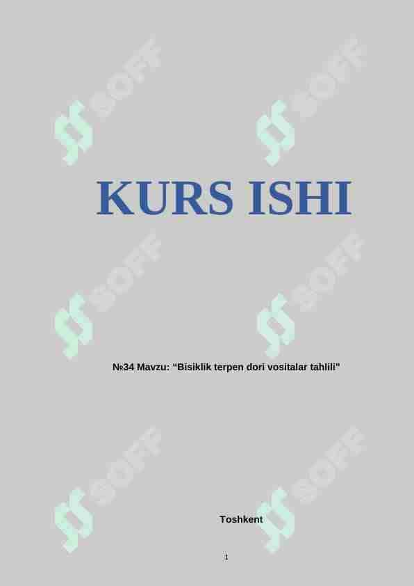 Bisiklik terpen dori vositalar tahlili