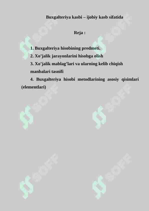 Buxgalteriya kasbi – ijobiy kasb sifatida