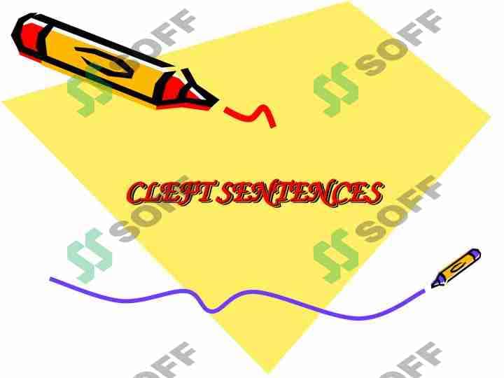 Cleft sentences