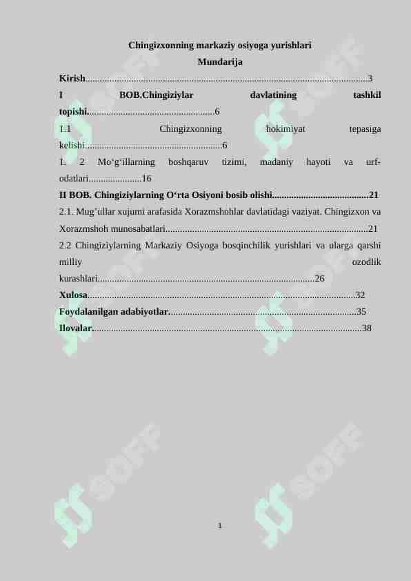 Chingizxonning markaziy osiyoga yurishlari