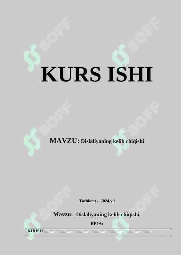 Dislaliyaning kelib chiqishi