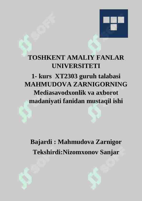 Dunyo mamlakatlaridagi media ta'lim taraqqiyoti