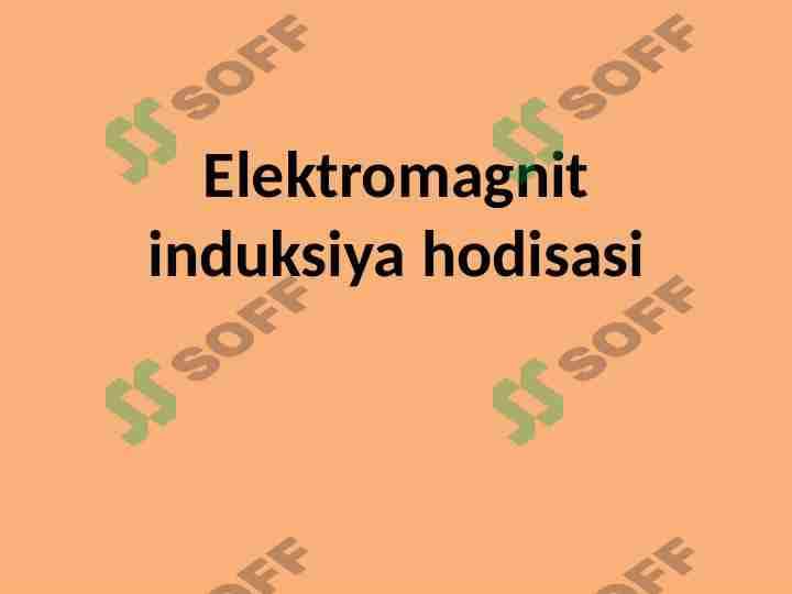 Elektromagnit induksiya hodisasi