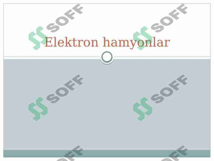 Elektron hamyonlar