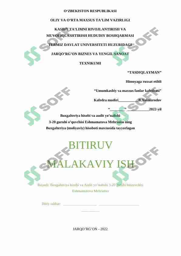 Buxgalteriya (moliyaviy) hisoboti