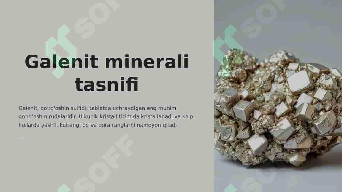 Galenit minerali tasnifi