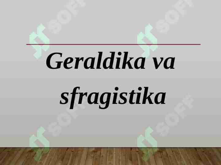 Geraldika va sfragistika