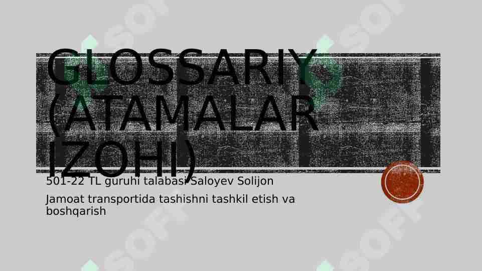 Jamoat transporti atamalar 2