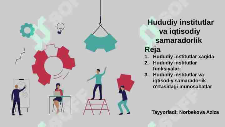 Hududiy institutlar va iqtisodiy samaradorlik