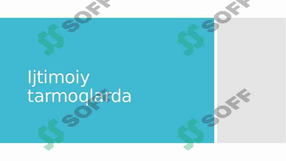 Ijtimoiy tarmoqlarda