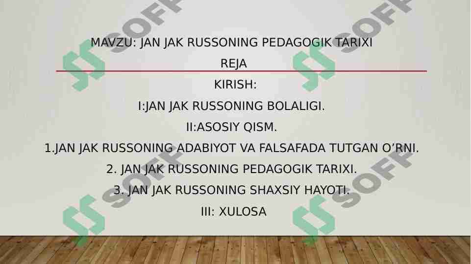 Jan jak russoning Pedagogik tarixi