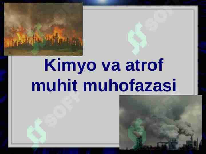 Kimyo va atrof muhit muhofazasi